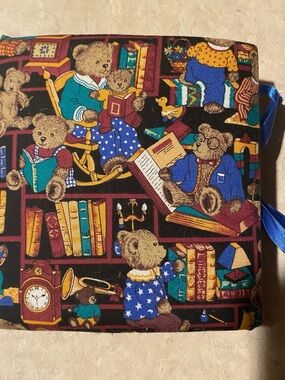 Vintage 80s/90s Handmade Photo Album Book Teddy Bear Library Grannycore Cottage
